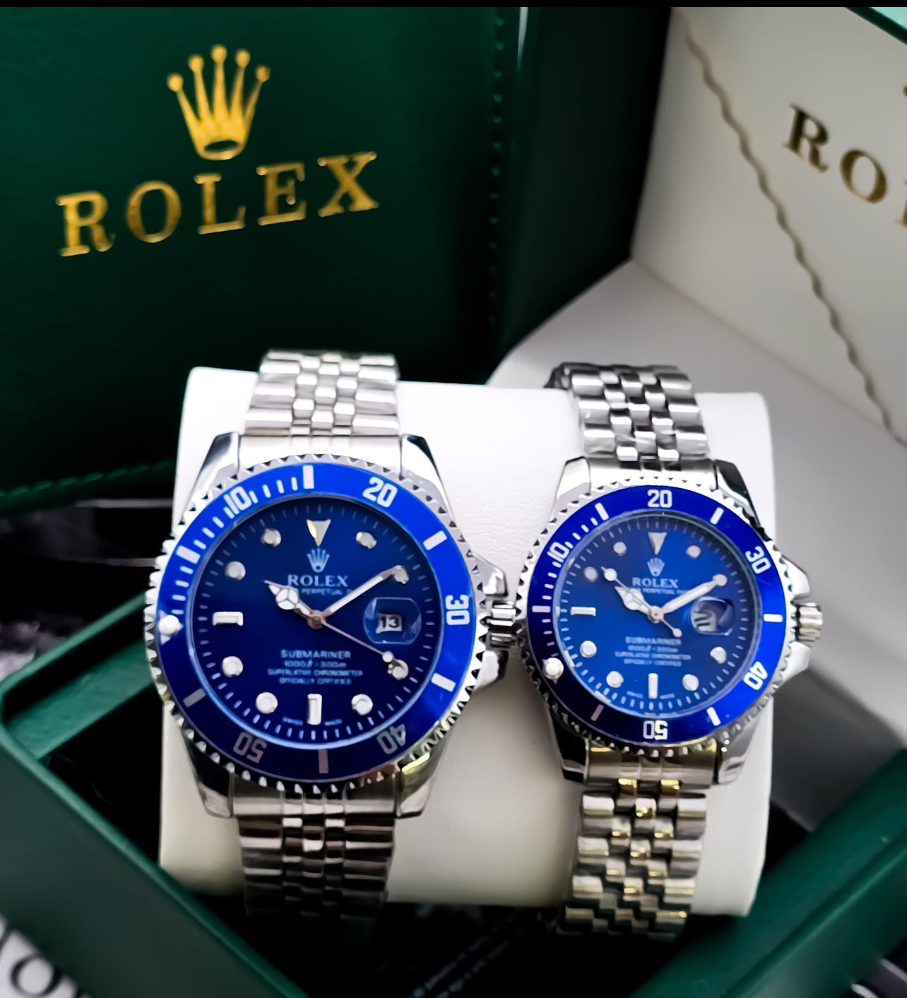 Rolex En Pareja Platazul