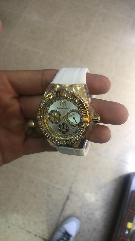 TechnoMarine Crystal Gold Blanco