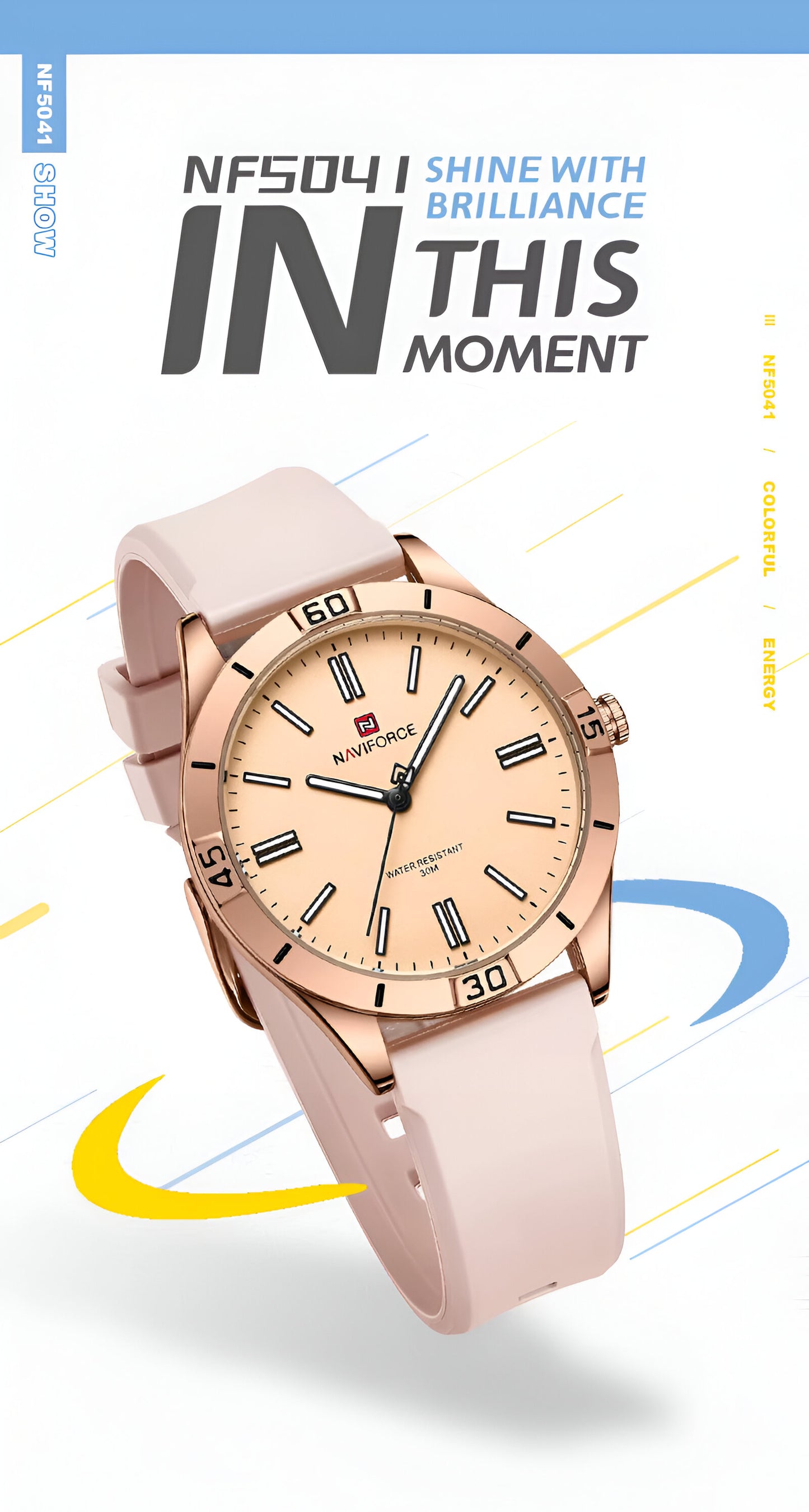 Reloj Naviforce Sport Nf5041 Mujer Goma