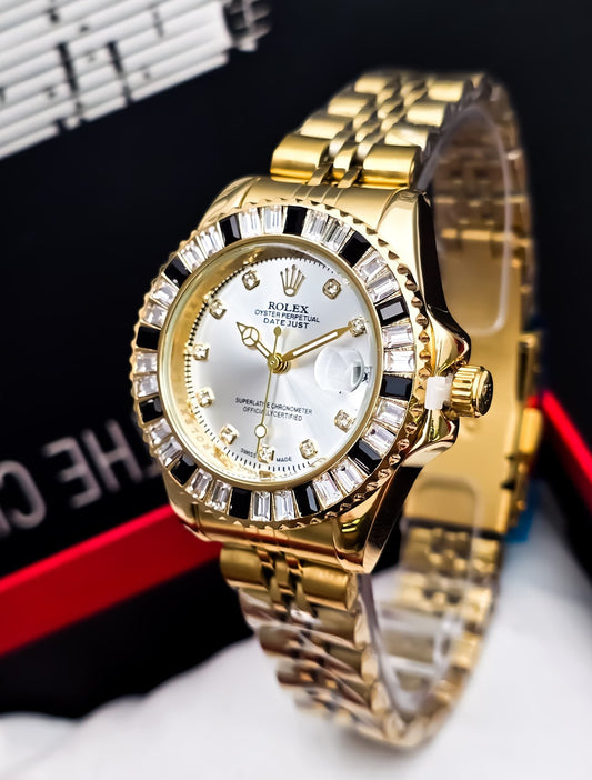 Rolex Diamond Luxe Fondo Blanco