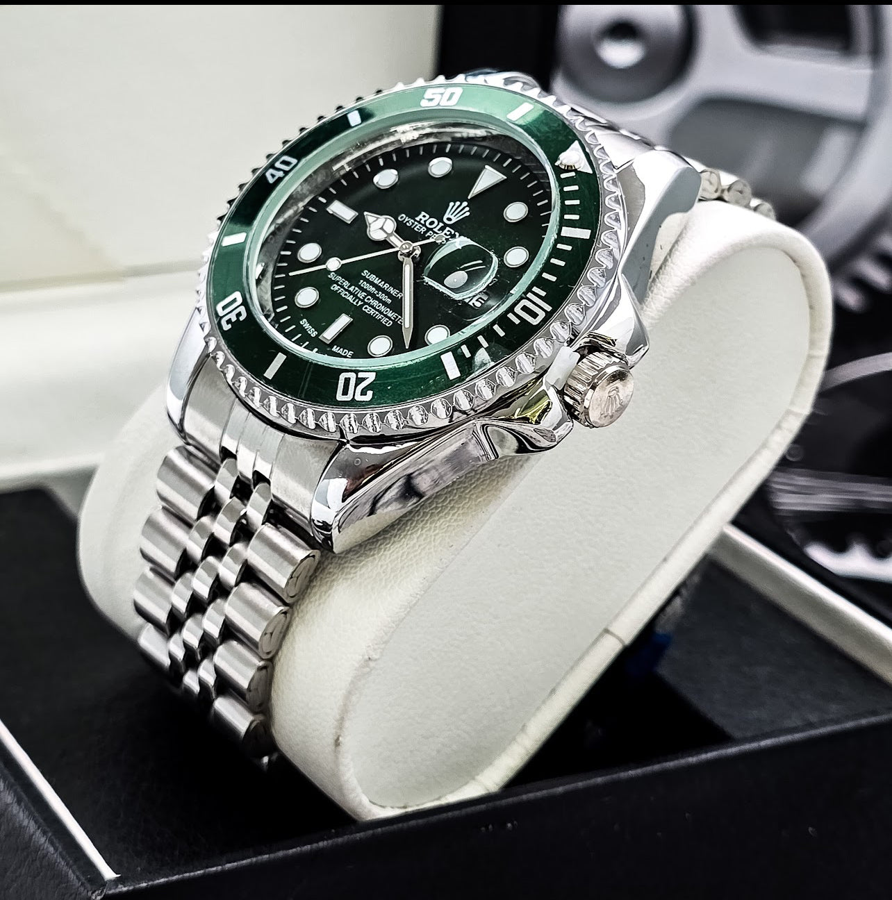 Rolex Premium Plata Verde