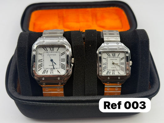 CARTIER SANTOS PLUS PAREJAS METALICOS