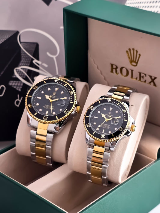 Rolex Dora Plata En Pareja