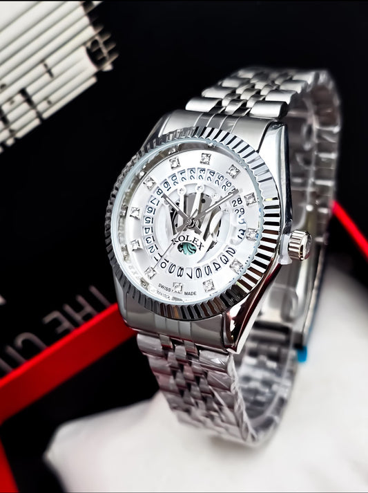 Rolex Elegance Plata Fondo Blanco