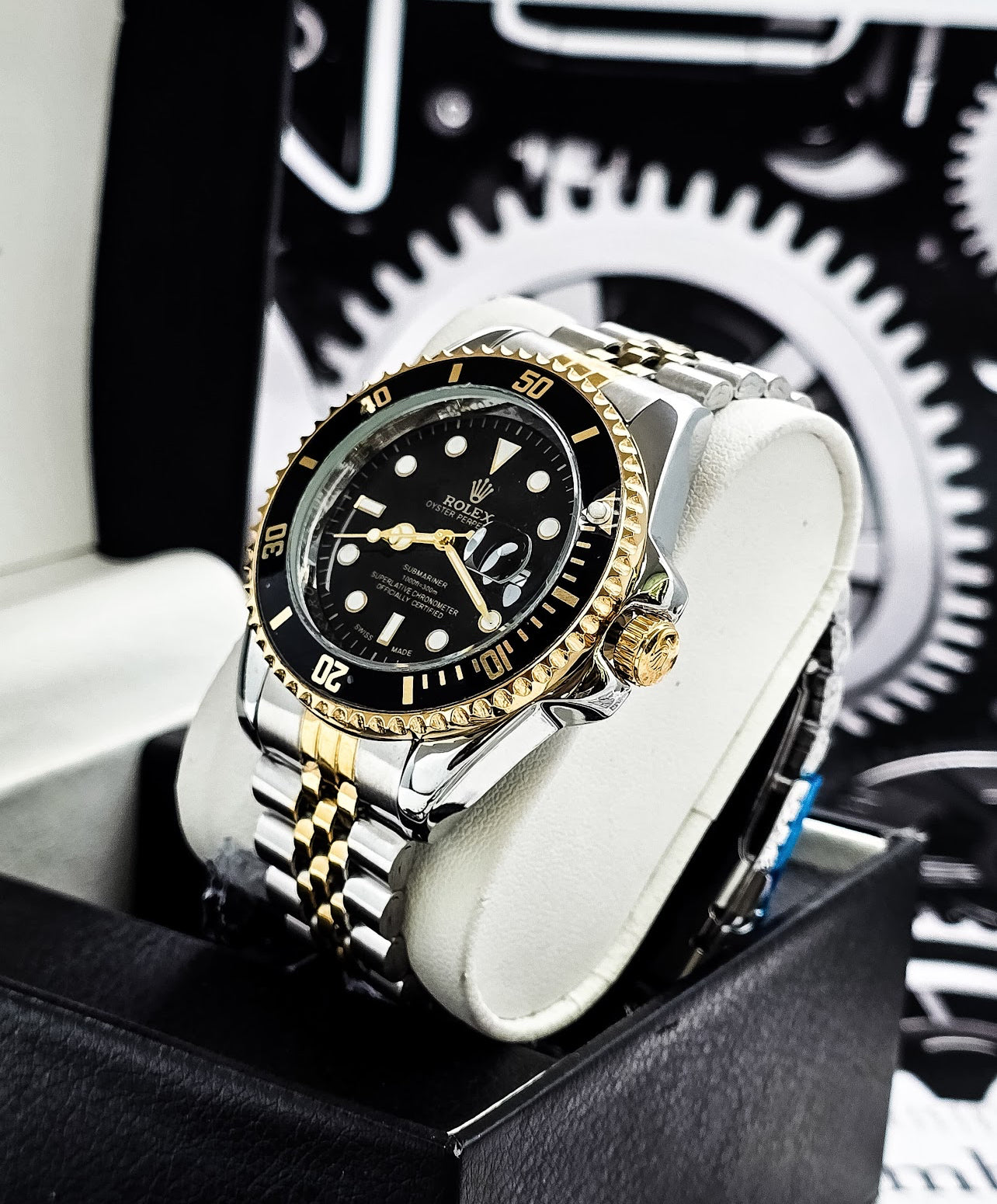 Rolex Premium Doraplata Negro