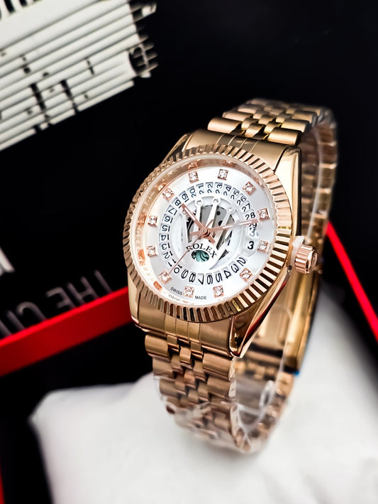 Rolex Elegance Oro Rosa Fondo Blanco