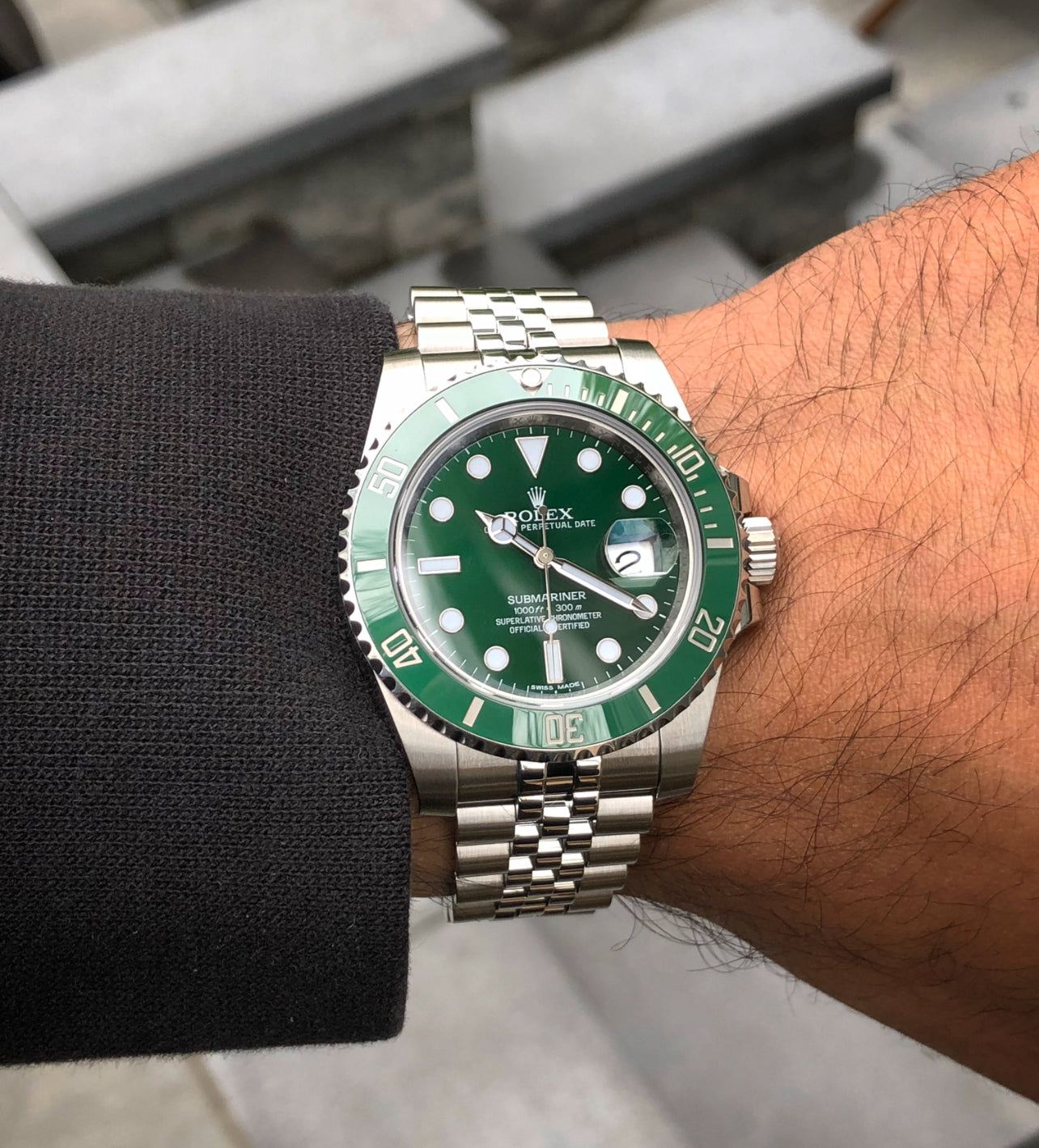 Rolex Premium Plata Verde