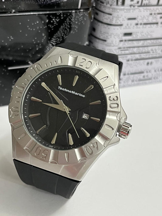 TechnoMarine Monogram Plata Negro