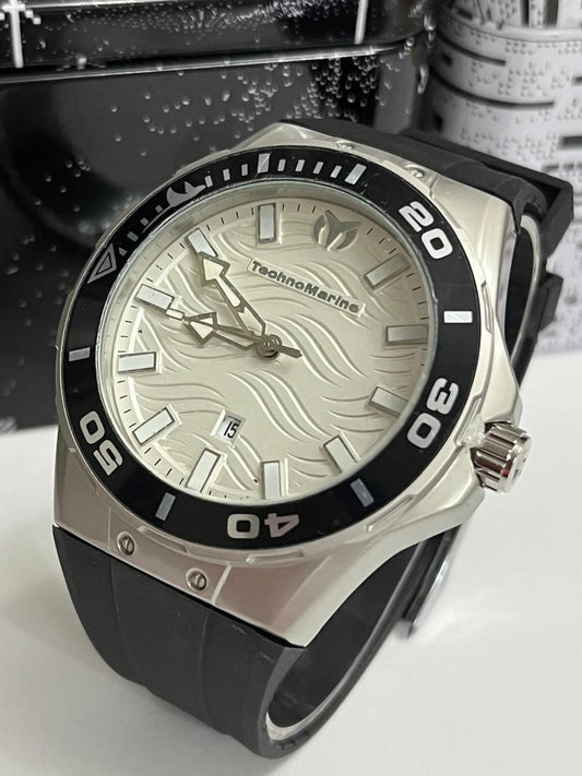 TechnoMarine silver Tide Blanco-Negro