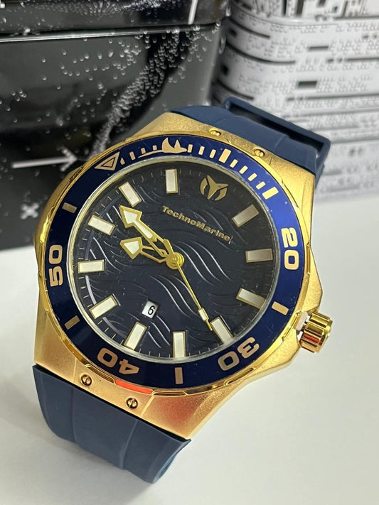 TechnoMarine Silver Tide azul-Dorado