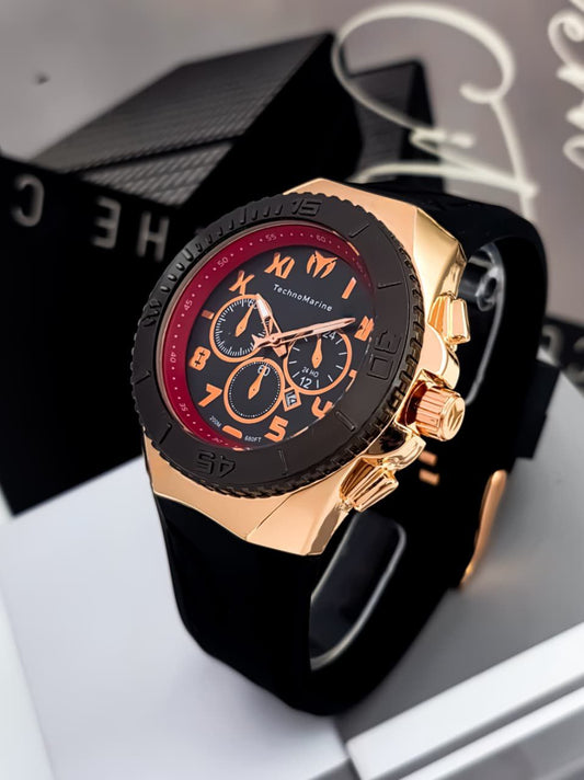 TechnoMarine Rojo Con Oro Rosa