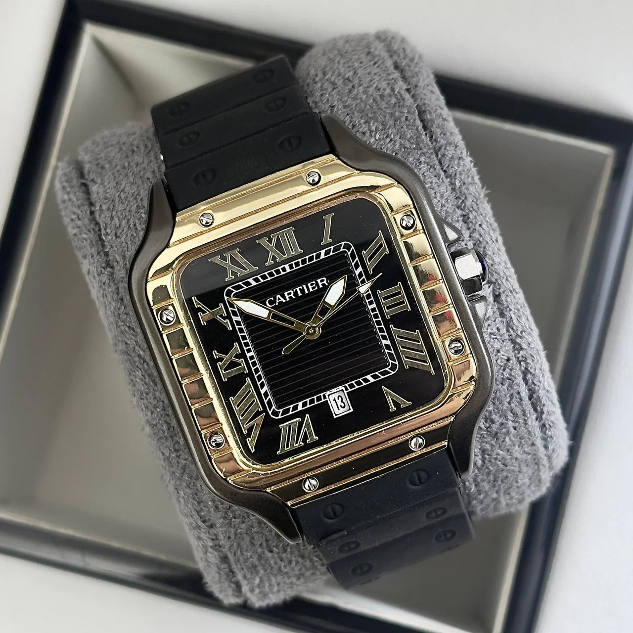 Reloj Cartier Santos Goma