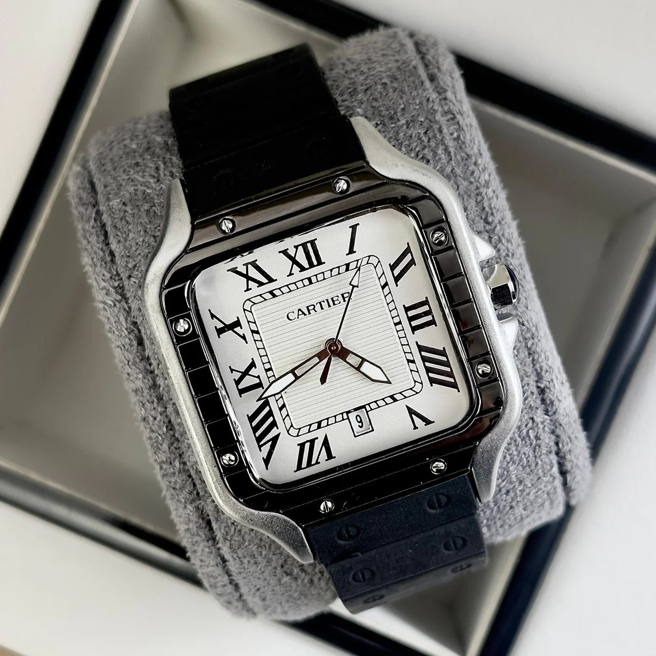 Reloj Cartier Santos Goma