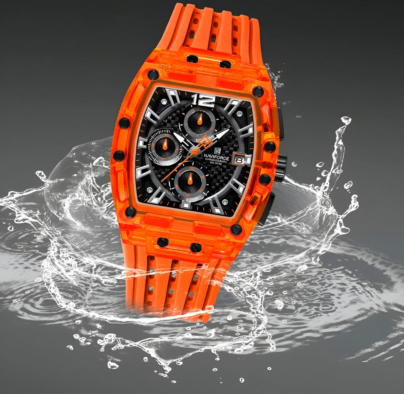 Reloj Naviforce Deportivo Nf7105 Goma Ho