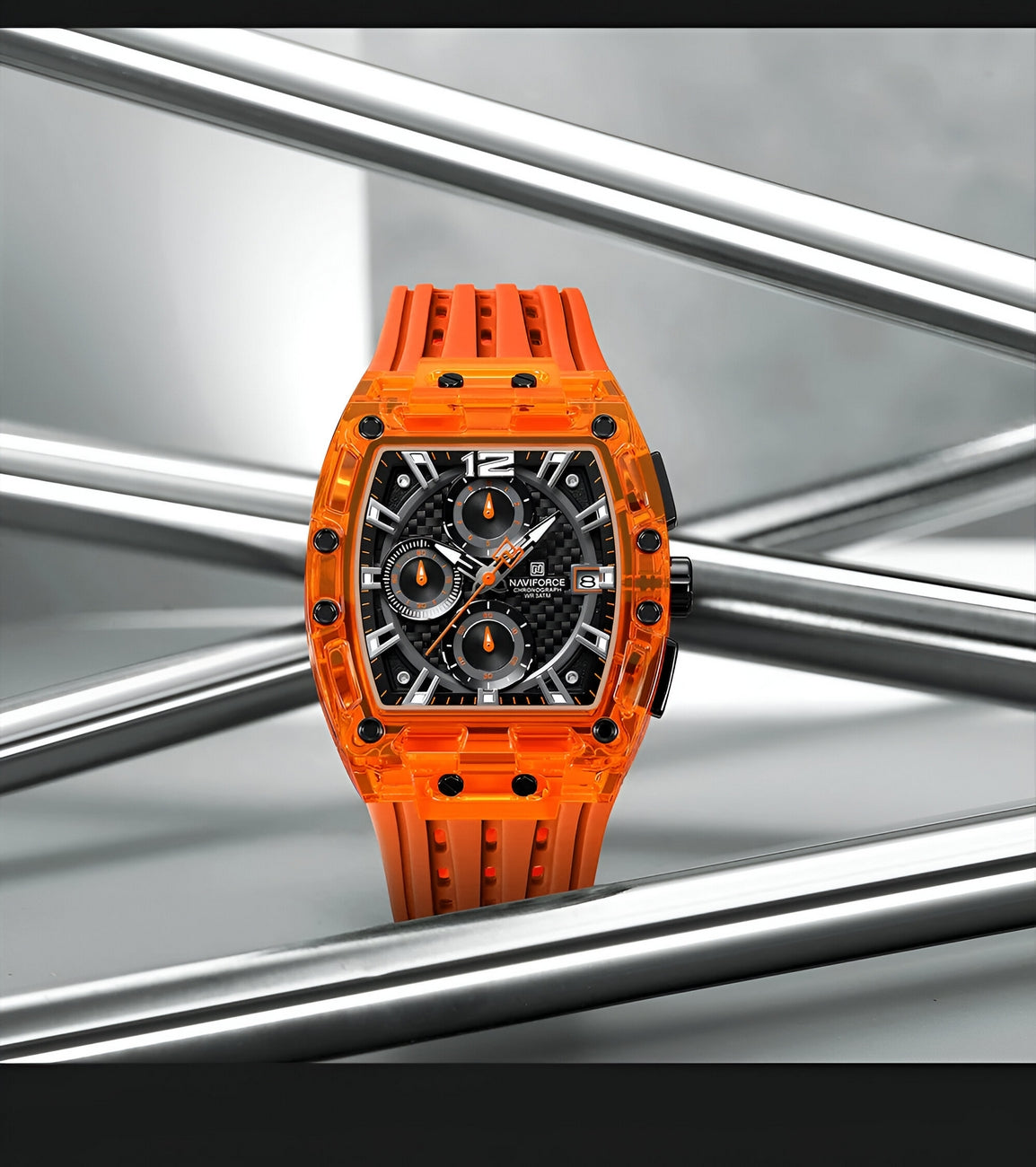 Reloj Naviforce Deportivo Nf7105 Goma Ho