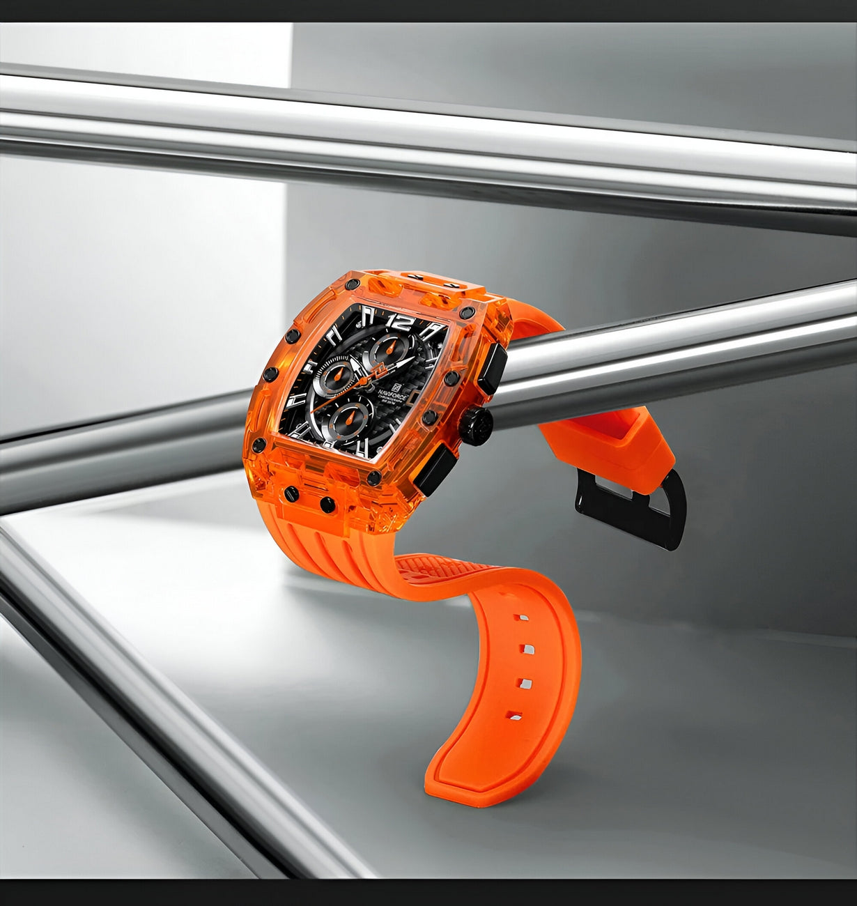 Reloj Naviforce Deportivo Nf7105 Goma Ho