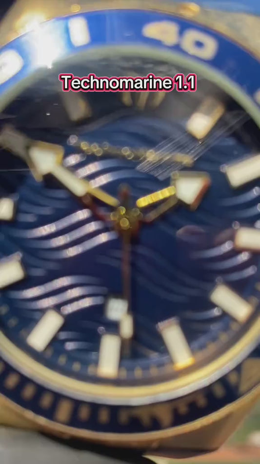 TechnoMarine Silver Tide azul-Dorado
