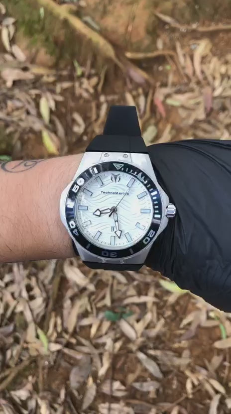 TechnoMarine silver Tide Blanco-Negro