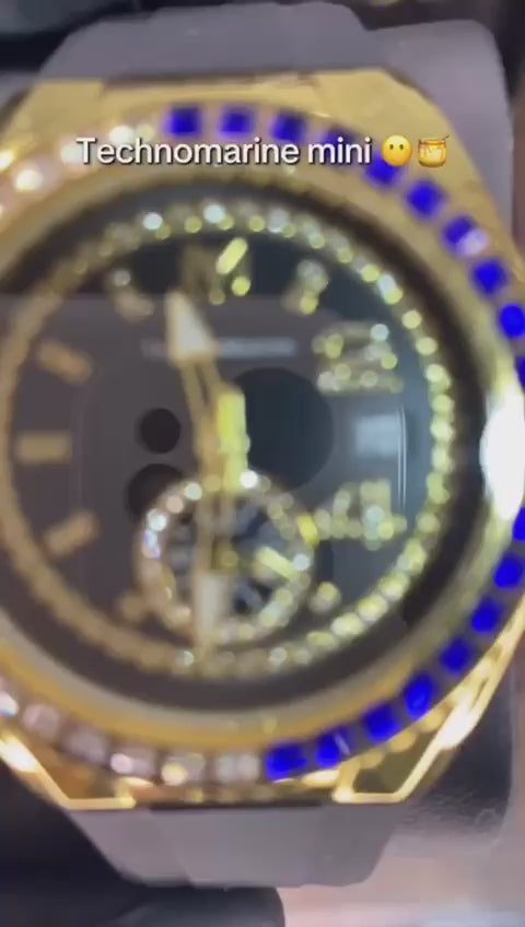 TechnoMarine Perlado azul (Tamaño Normal y mini)