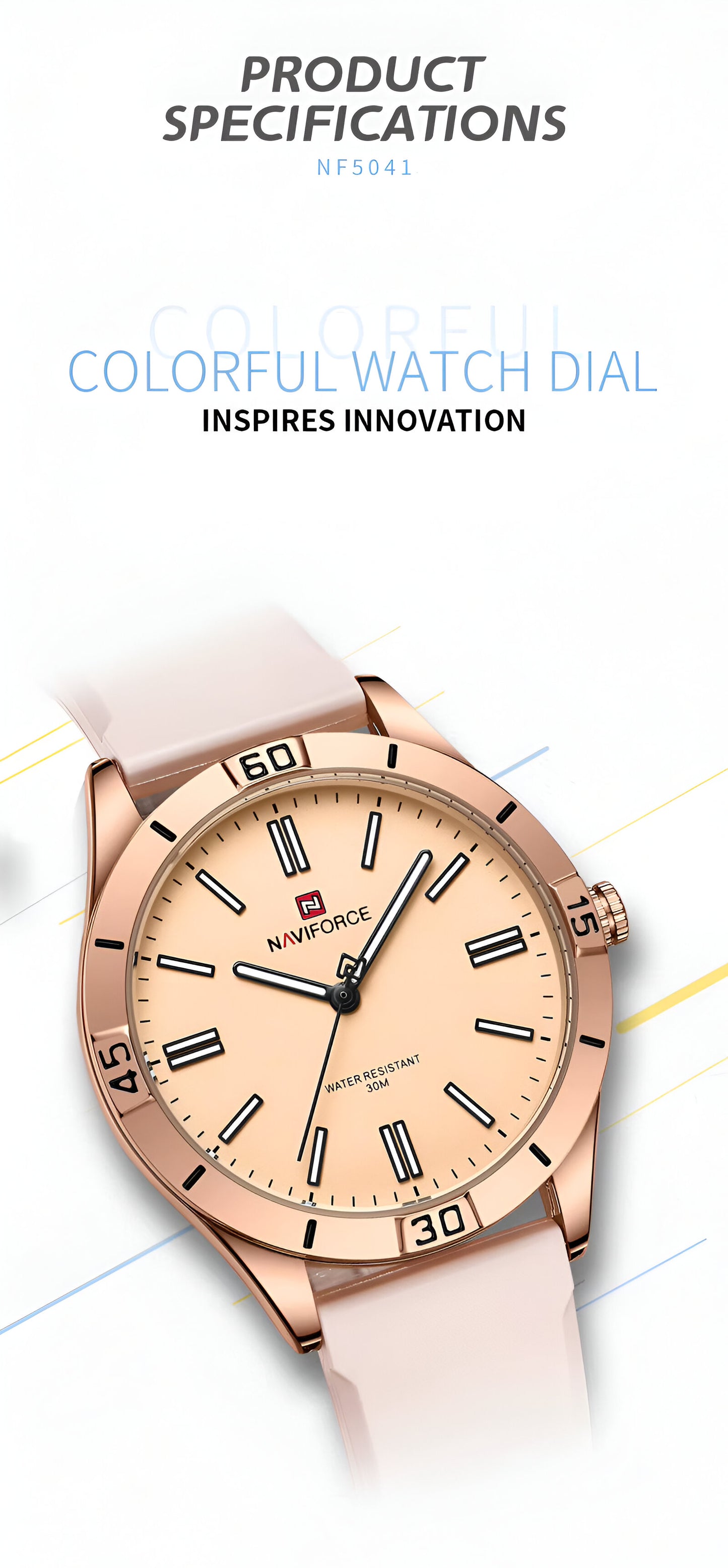 Reloj Naviforce Sport Nf5041 Mujer Goma